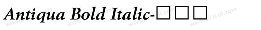 Antiqua Bold Italic字体转换